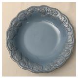 Blue vintage vine large pasta bowl