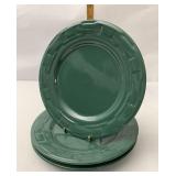 3 ivy dinner plates light scratching on each