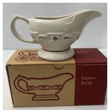 USA NIB red sauce boat