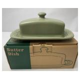 USA NIB Sage butter dish