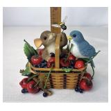 Mouse and bird basket figure