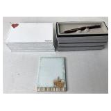 Notepads and pens