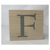 F woodblock
