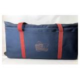 Big blue tote with wheels