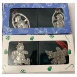 Gingerbread and snowman ornaments