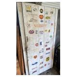 Wood cabinet contents not included