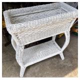 Wicker planter stand