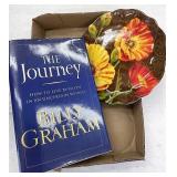 Billy graham book and plate