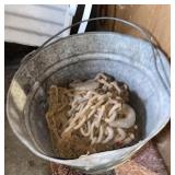 Galvanized bucket with