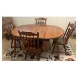 Dining table and chairs