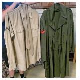 Vintage army coat and a shirt