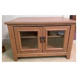 TV stand with glass doors