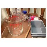 Pyrex measuring cup salt shakers tooth picks mini