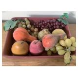 Baking dish with fruit decor