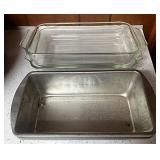 1.5 qt Glass baking dishes and three loaf pans