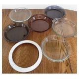 Pyrex Pie plates shields and one anchor hocking