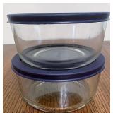 Pyrex lidded storage containers