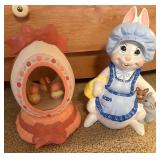 Easter hand painted ceramics one is music box