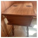 Side table with hinged lid for storage