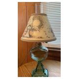 Blue glass lamp
