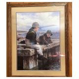 Boys fishing print