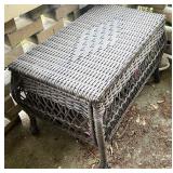 Resin wicker coffee table