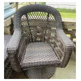Resin wicker swivel chair
