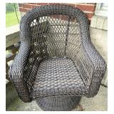 Resin wicker swivel chair