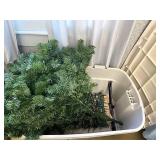 Tote with partial Christmas tree and Christmas