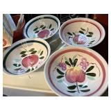 Pottery Apple Bowls