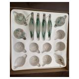 Partial set of hand painted ornaments