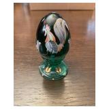 Sent an egg painted with chickens