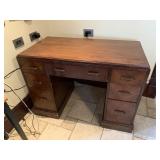 Computer desk with seven drawers