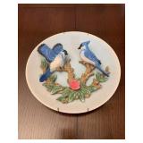 Bluebird pottery plate