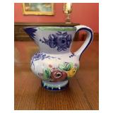 Portuguese made glass pitcher
