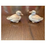 Two glass ducks