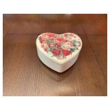 Glass heart shaped dish