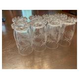 Eight glass cups