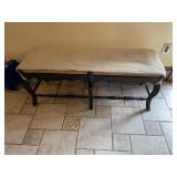 Small bench has some damage