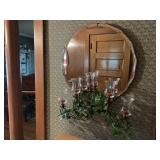 Mirror and candleholders