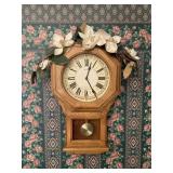 Courts clock and magnolia flowers
