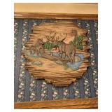 Moose ceramic plaque