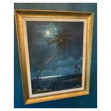 Hand painted palm tree picture