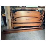 Full-size cherry headboard footboard rails and
