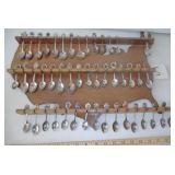 Collection of souvenier spoons from around the