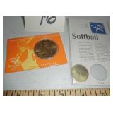 Australia Olympic $5 coin-baseball