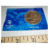 Australia Olympic $5 coin-sailing