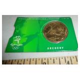 Australia Olympic $5 coin-archery