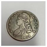 1834 capped bust 50 C. Large date