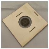 Rare 1853 silver three cent piece, Six point star